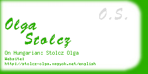 olga stolcz business card